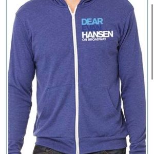 ‘DEAR EVAN HANSEN A NEW MUSICAL’ BLUE ZIP UP HOODIE - NWOT 2XL